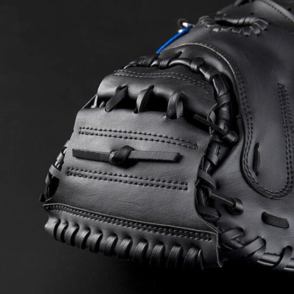FDBRO Baseball Catcher Glove Outdoor Sports Brown Black PVCSoftball Practice Equipment Size 12.5 Left Hand for Adult Training 231225