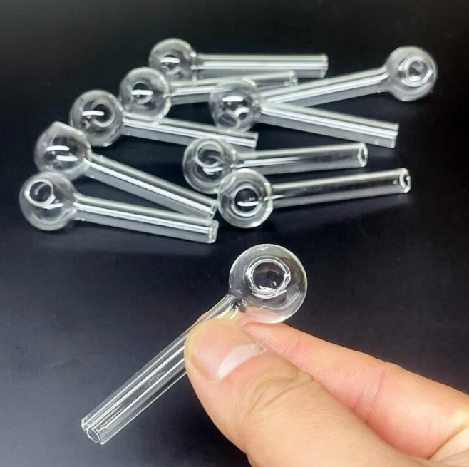 Mini Clear Glass Pipe Oil Nail Burning Jumbo Pipe Glass Oil Burner Concentrate Pipes Thick Glass Oil Burner Transparent Smoking Tube