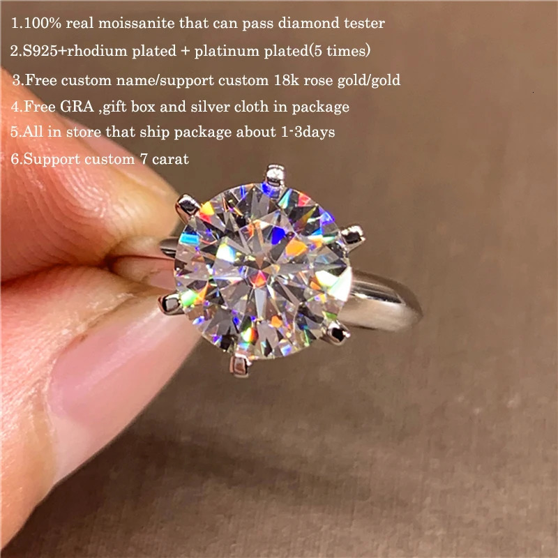 Smyoue GRA Certified 1-5CT Ring VVS1 Lab Diamond Solitaire Ring for Women Engagement Promise Wedding Band Jewelry 231225