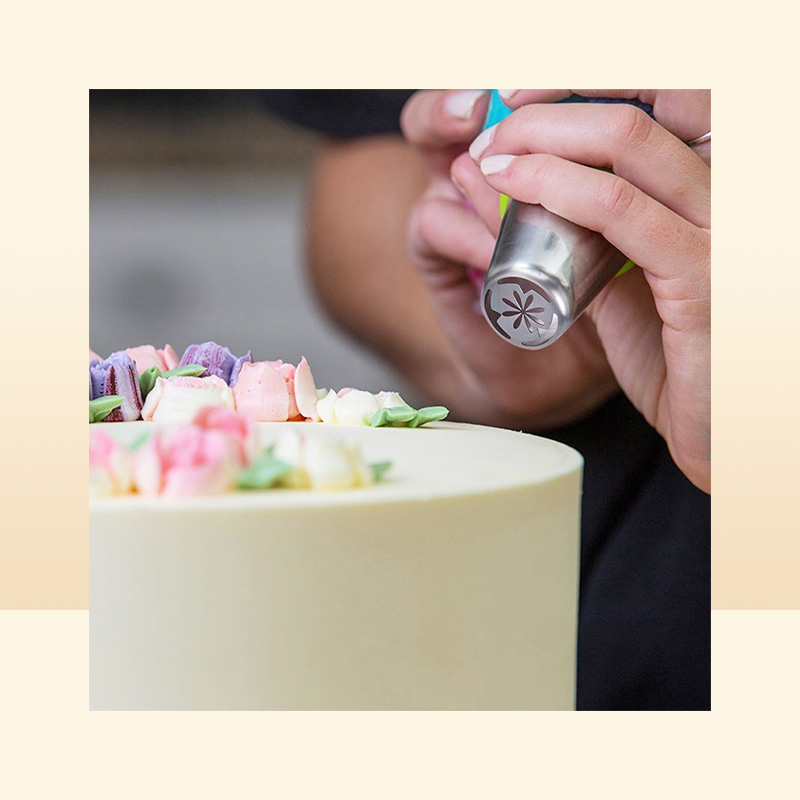 14pcSet Russian Tulip Icing Piping Nozzles Stainless Steel Flower Cream Pastry Tips Nozzles Bag Cupcake Cake Decorating Tools 2016619658