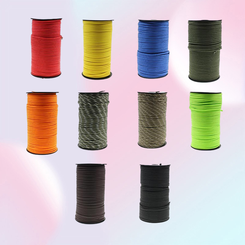 Outdoor Gadgets 100M 550 Standard 9Core Paracord Rope 4mm Parachute Cord Survival Umbrella Tent Lanyard Hammock Strap