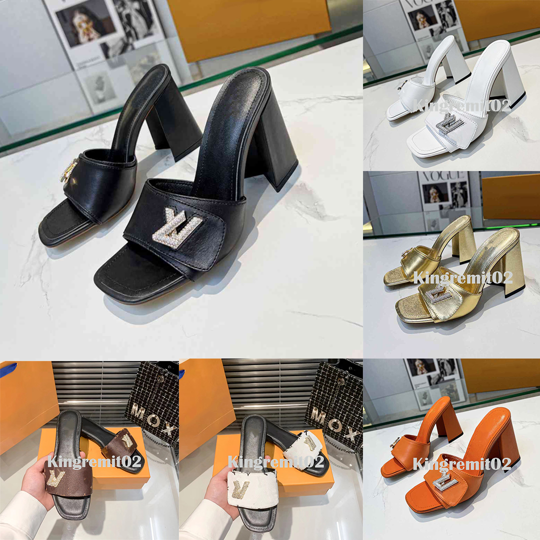 Designer Sandals Women Slippers SHAKE Heels Patent Leather Sandal Lacquer Leather Slingback Slippers Wedding Party High Heels Box