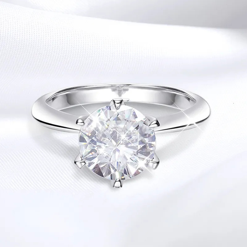 Smyoue GRA Certified 1-5CT Ring VVS1 Lab Diamond Solitaire Ring for Women Engagement Wedding Band Jewelry 231225