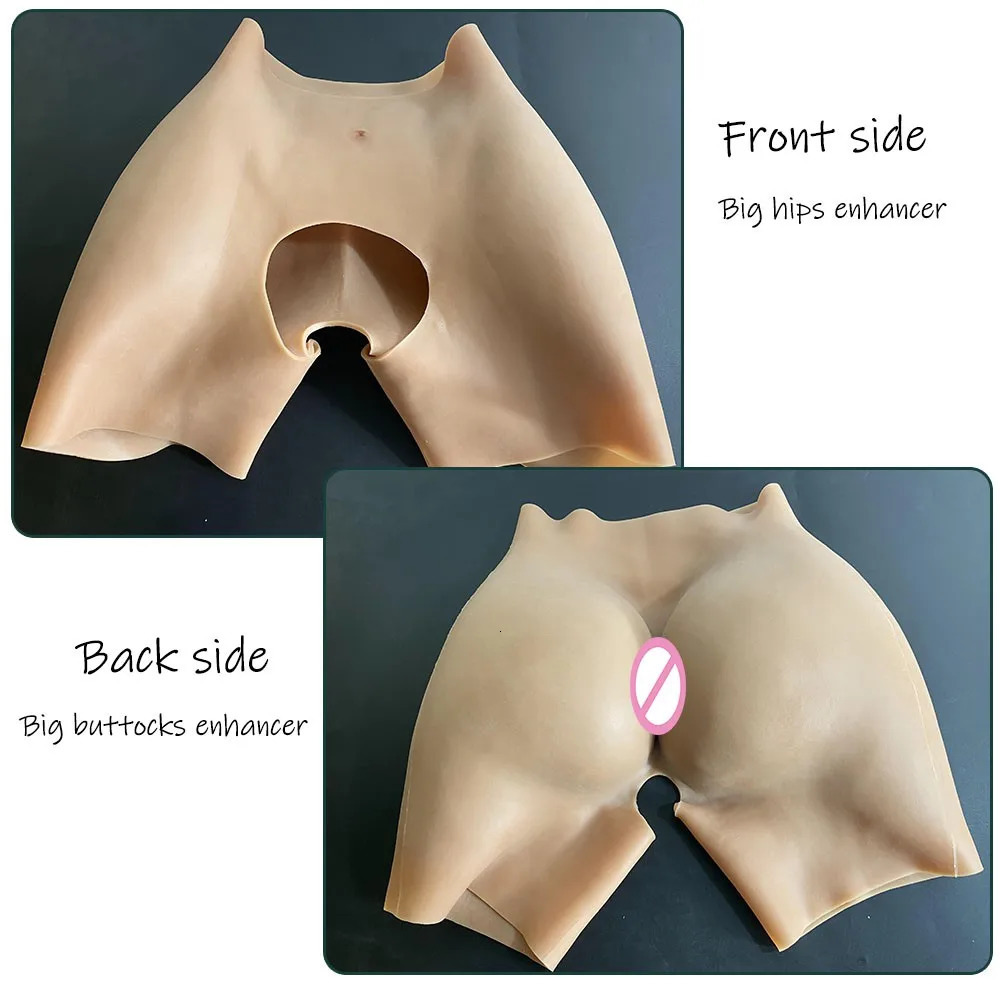 Silicone Butt Enhancement Padded Pes Big Hips Up Buttocks Underpants 0.3/0.48/0.63/1 Inch Hips Dark Color 231225