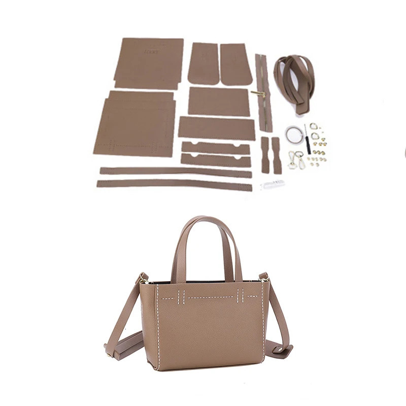 Leather Shoulder Crossbody Bag Making Handmade No Cutting DIY Craft Sewing Material Set Leather Accessories 231226