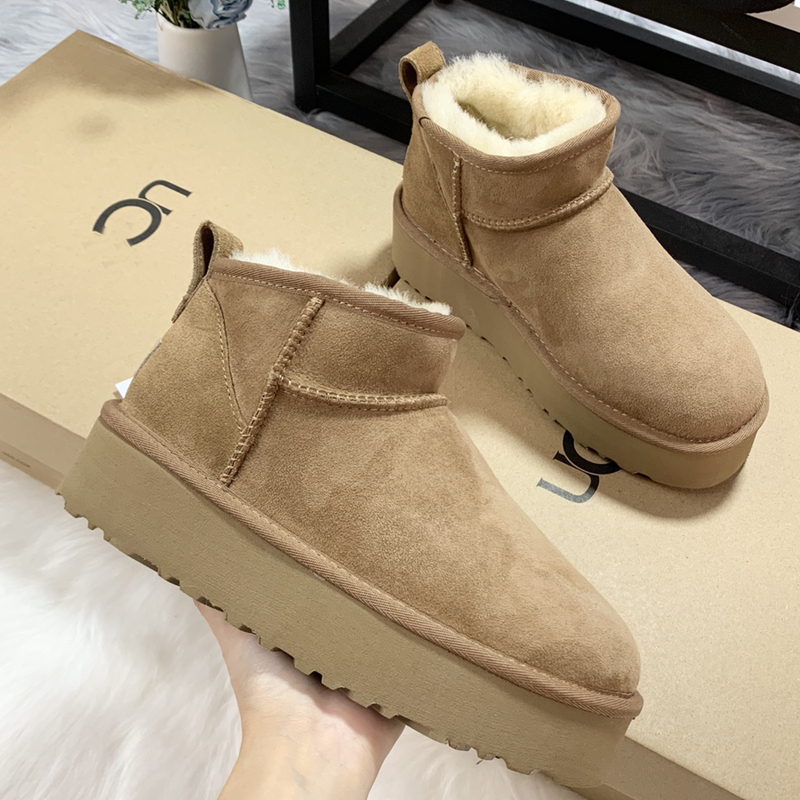 designer boot luxury tazz mens womens snow mini ankle short Eiderdown leather winter platform chestnut grey black white ladies girls booties stivali Bottes Shoes