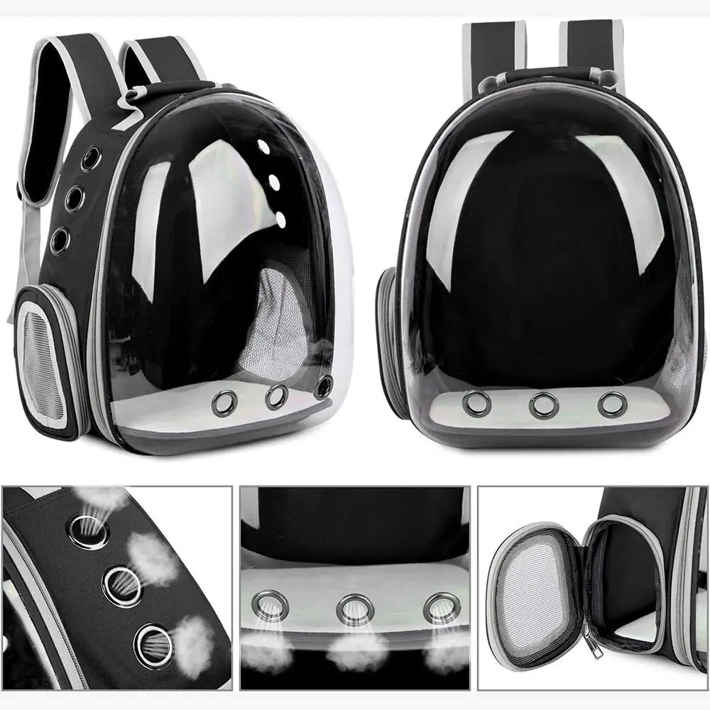 Cat Pet Backpack Transparent Capsule Bubble Small Animal Puppy Kitty Bird Breathable for Travel 231226