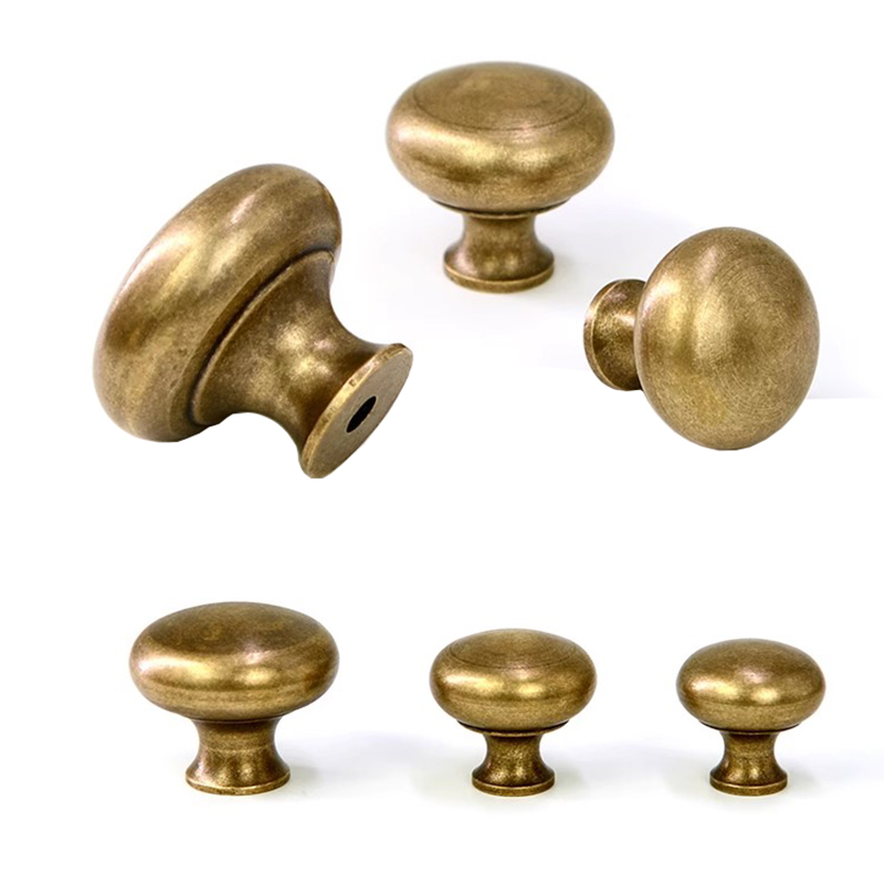 2 pcs Antique solid simple drawer knob furniture hardware cabinet wardrobe shoe door single hole handle cone pull