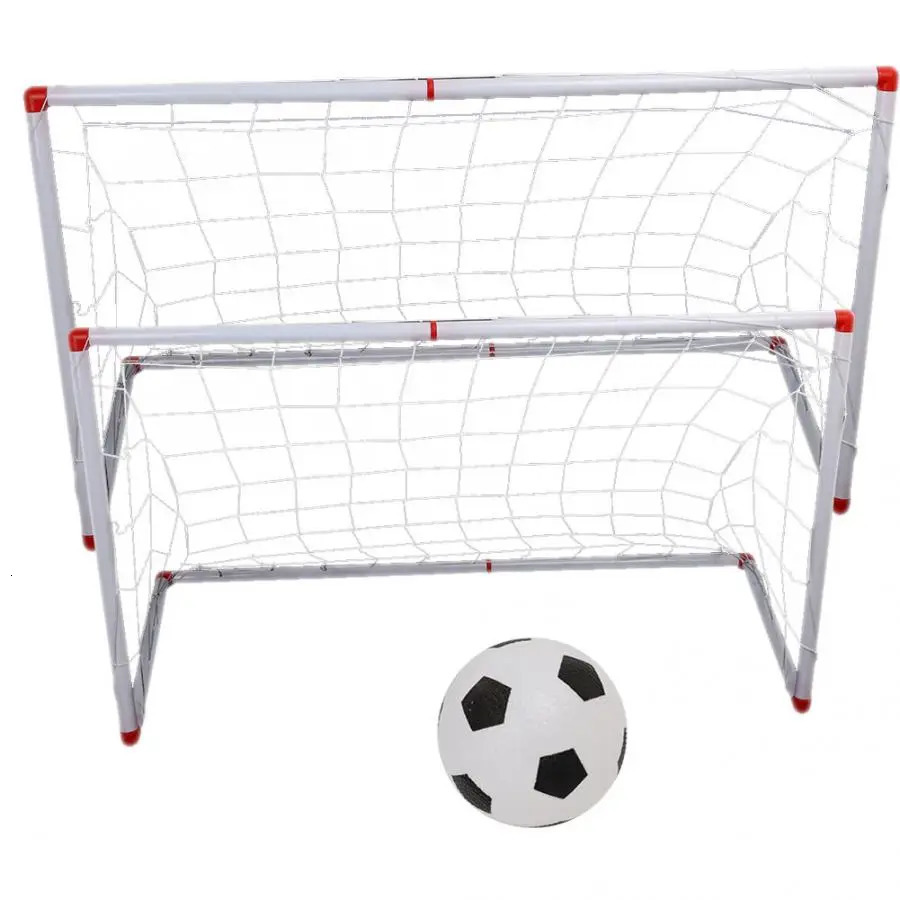 106120cm Indoor Outdoor Mini Children Football Soccer Goal Post Net Set with Ball Pump Kids Football Sport Toy Official Size 231225