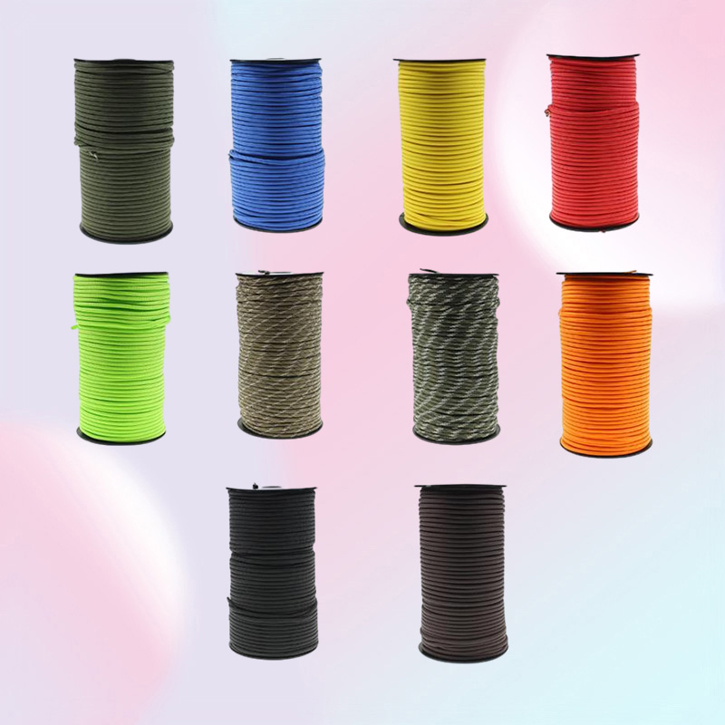 Outdoor Gadgets 100M 550 Standard 9Core Paracord Rope 4mm Parachute Cord Survival Umbrella Tent Lanyard Hammock Strap