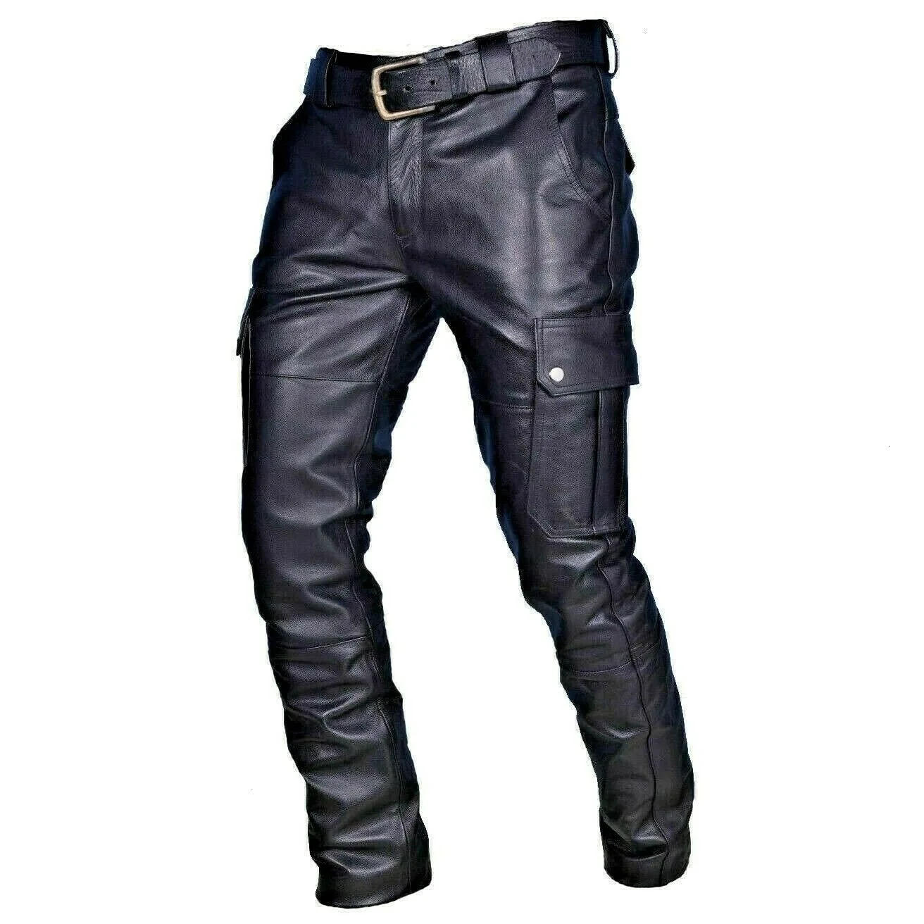 Medieval Leather Pants Men Gothic Long Plus Size Retro Maxi Shirt Punk Cosplay Costume Middle Ages Party Masquerade Large 231225
