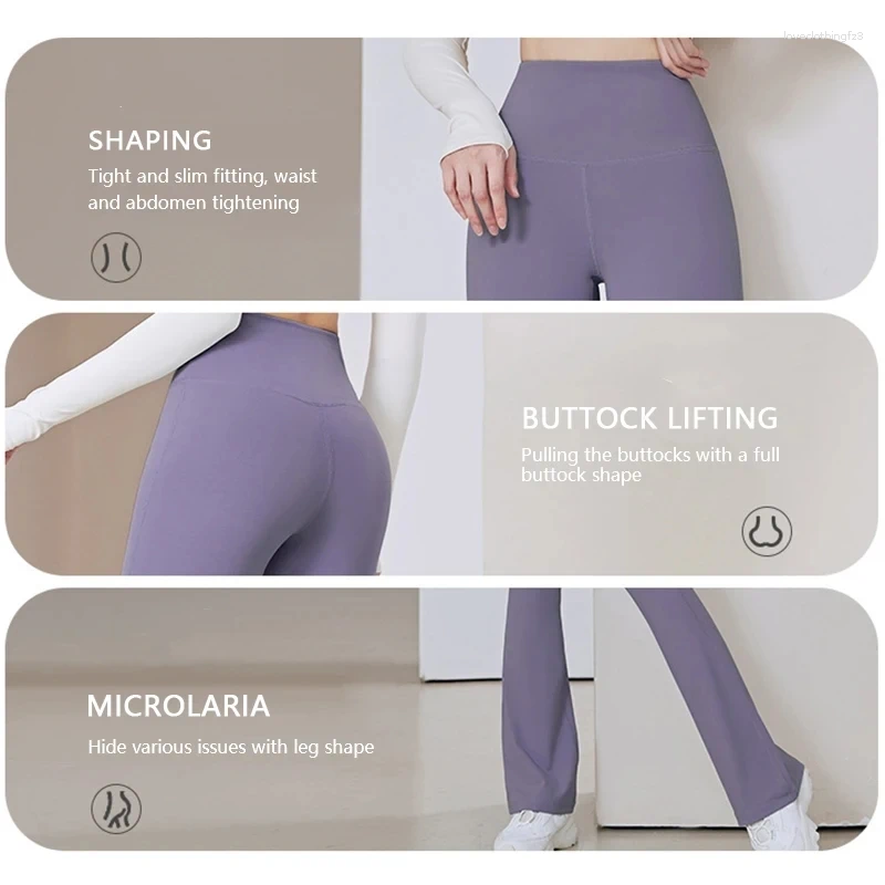 Active Pants Flare Leggings Yoga Women High Waist Slimming Sports Pant Quick Drying Gym Tight Dance