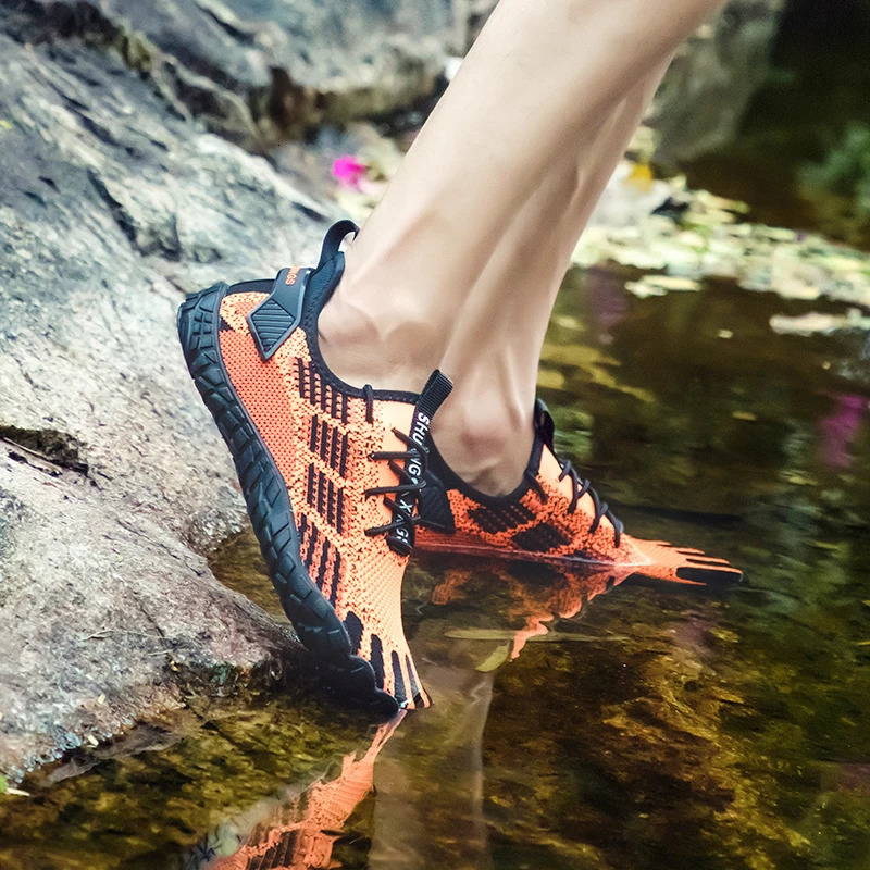 Wading Shoes Men Walking Fivefinger Barefoot Hiking Shoes Indoor Gym Jump Rope Treadmill Special Spinning Yoga Water Quick Dry 231226