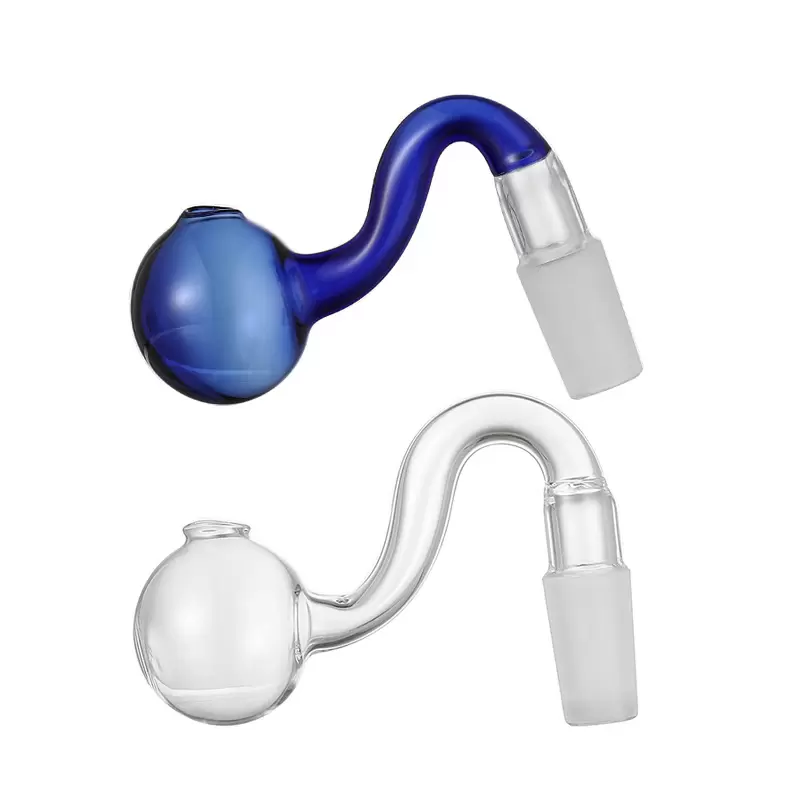 14mm Male Joint Glass Oil Burner Smoking Pipe - 30mm Big Head Bowl