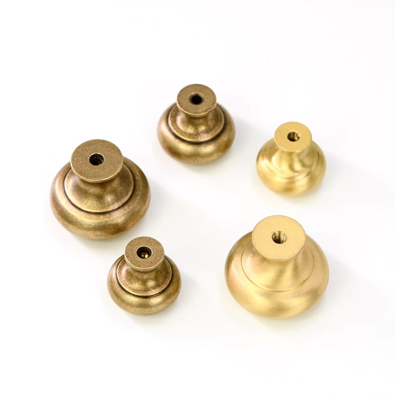 2 pcs Antique solid simple drawer knob furniture hardware cabinet wardrobe shoe door single hole handle cone pull