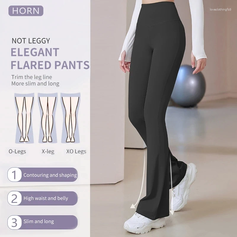 Active Pants Flare Leggings Yoga Women High Waist Slimming Sports Pant Quick Drying Gym Tight Dance