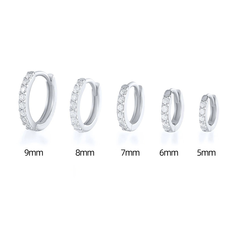 Ins Top Sell Simple Clip Earrings Fashion Jewelry 925 Sterling Silver Gold Fill White Cubic Zircon CZ Diamond One Row Women Party Earring For Lover Gi