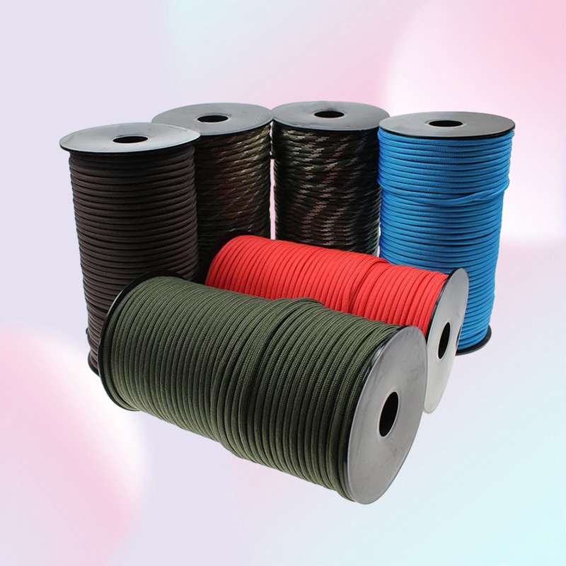 Outdoor Gadgets 100M 550 Standard 9Core Paracord Rope 4mm Parachute Cord Survival Umbrella Tent Lanyard Hammock Strap