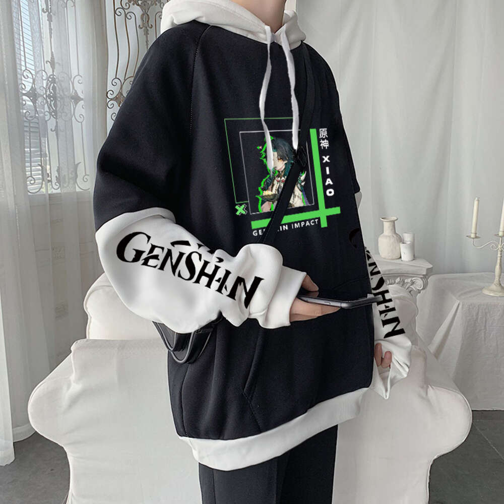 Haruku Open World Adventure Game Genshin Impact Xiao Cool Cartoon Men Hoodies Aesthetic Women Winter Long Sleeve Sweatshirts