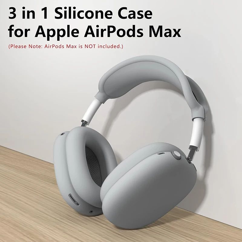 3 In 1 Soft Washable Headband Silicone Cover for Airpods Max 2 Max2 Bluetooth Headphones Accessories Anti-drop Protective Case Replacement Cover Earph