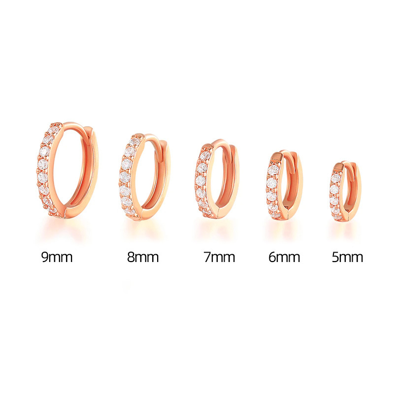 Ins Top Sell Simple Clip Earrings Fashion Jewelry 925 Sterling Silver Gold Fill White Cubic Zircon CZ Diamond One Row Women Party Earring For Lover Gi