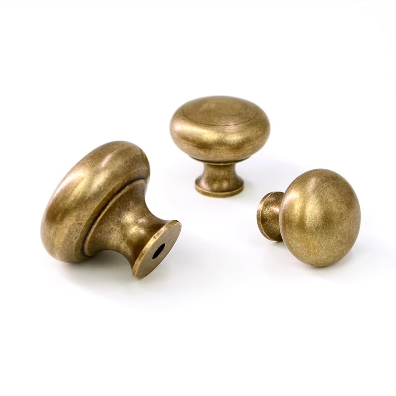 2 pcs Antique solid simple drawer knob furniture hardware cabinet wardrobe shoe door single hole handle cone pull