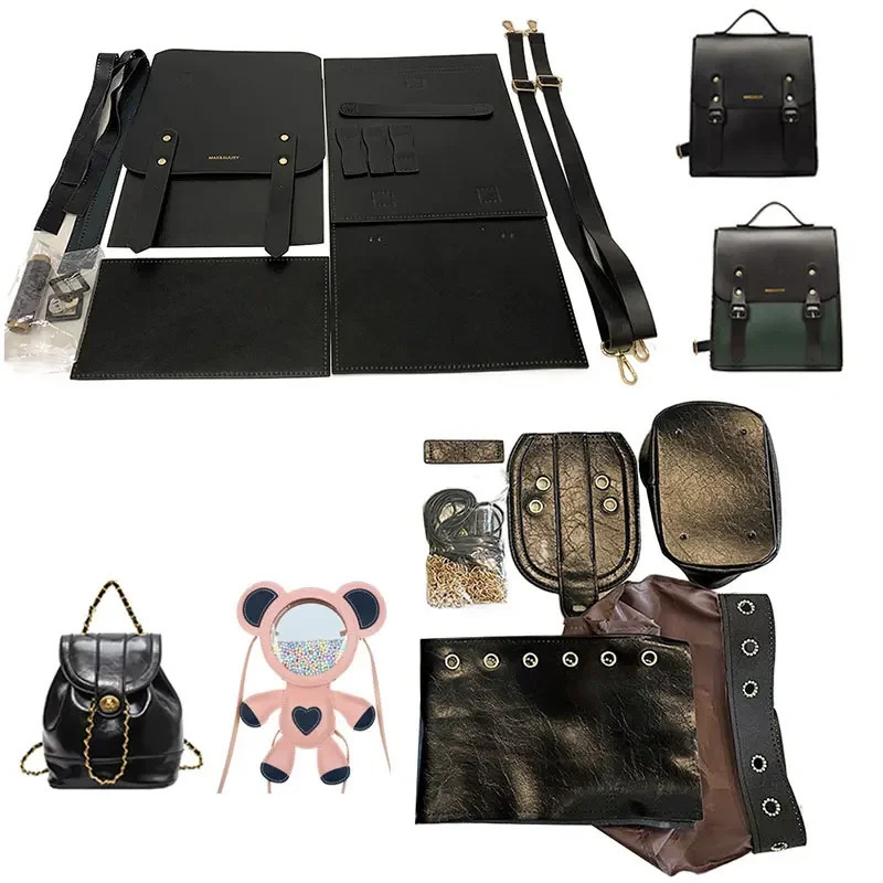 Handmade Making School Bag Set Hand Stitching Leather Craft DIY Backpack Kit Sewing Material for Bag Handbag Accessories 231226