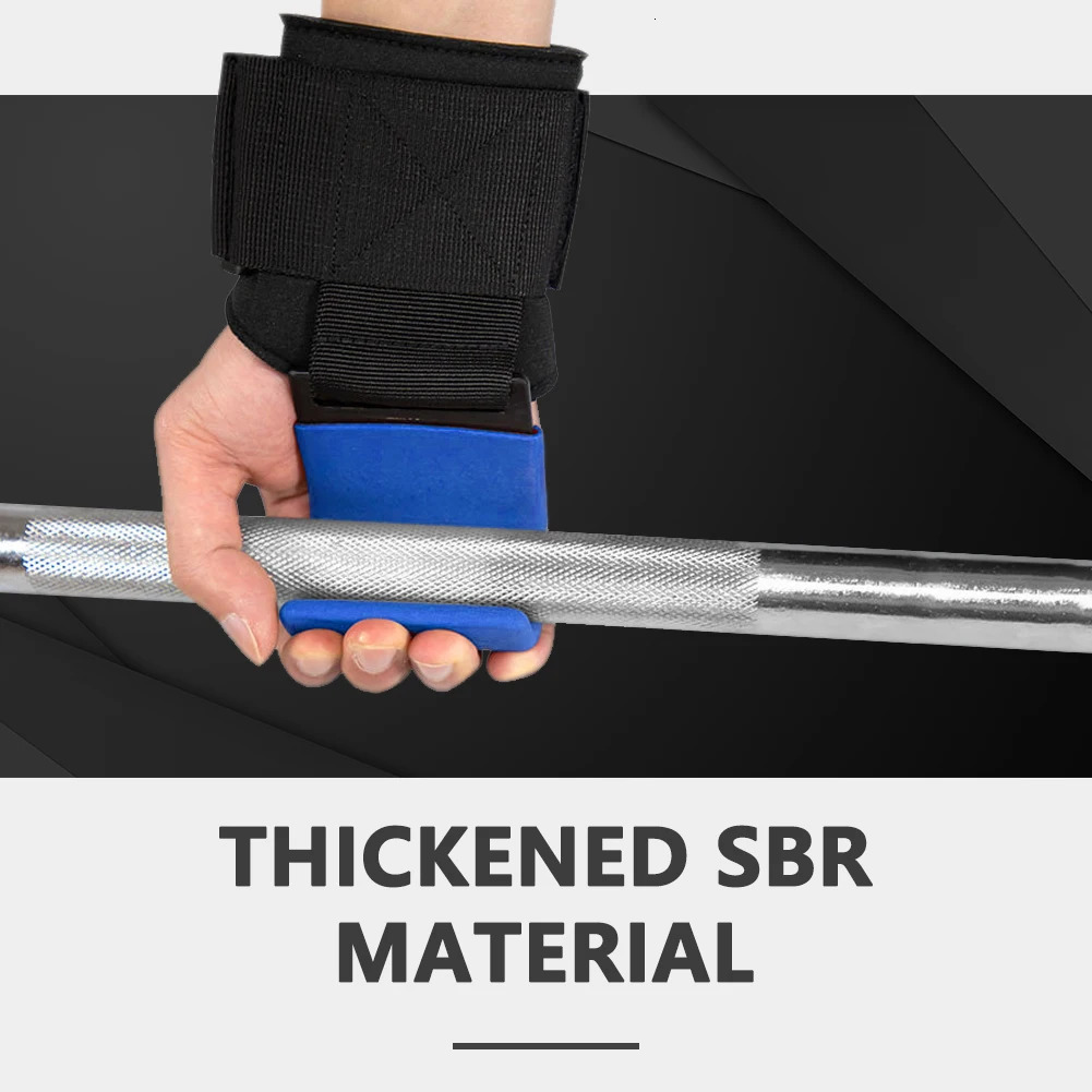 1PCS Weight Lifting Hooks Nylon Training Straps HandBar Wrist Gym Fitness Hook weight Strap for Bodybuilding Equipmen 231226