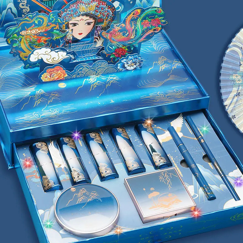 Makeup kit full professional Carved lipstick eye shadow eyeliner set makeup gift box birthday Valentine's Day 231226