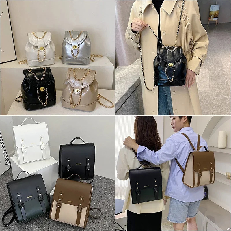 Handmade Making School Bag Set Hand Stitching Leather Craft DIY Backpack Kit Sewing Material for Bag Handbag Accessories 231226