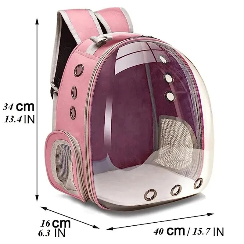 Cat Pet Backpack Transparent Capsule Bubble Small Animal Puppy Kitty Bird Breathable for Travel 231226