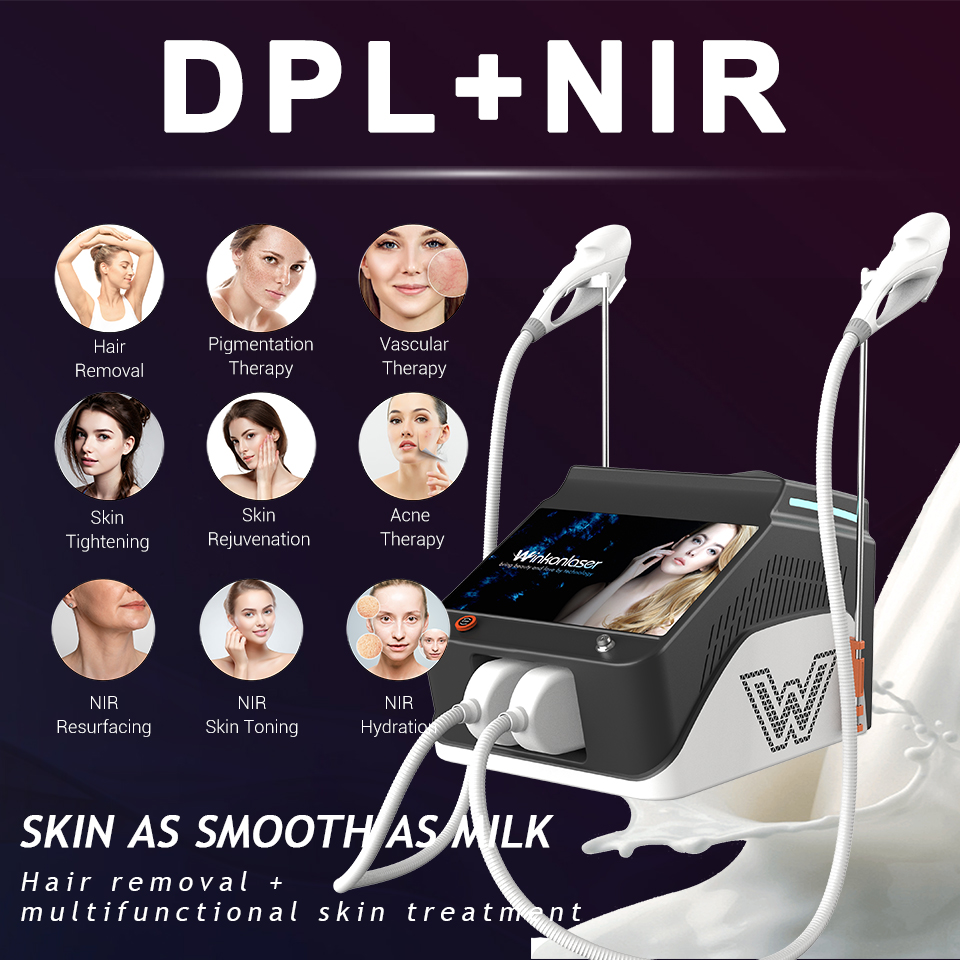 2024 DPL IPL NIR Permanent Hair Removal Machine Portable Skin Rejuvenation Acne Treatment Equipment Wrinkle Removal Vascular Therapy Device