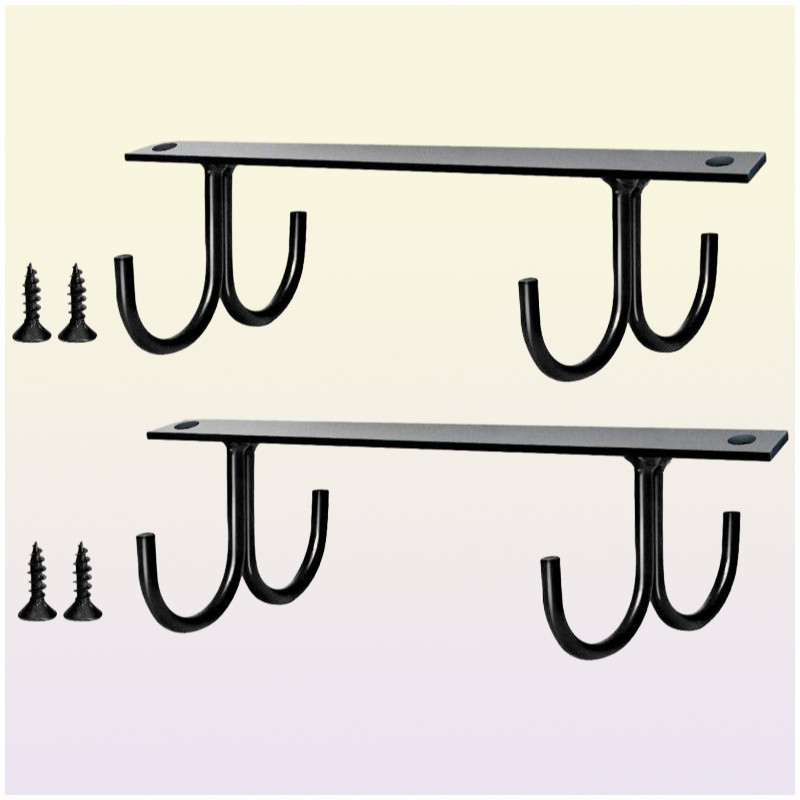 Kitchen Storage Organization Under Cabinet Display Home Mug Hooks Coffee Cups Holder Organizer Rack Space Saving With Screws She2355280