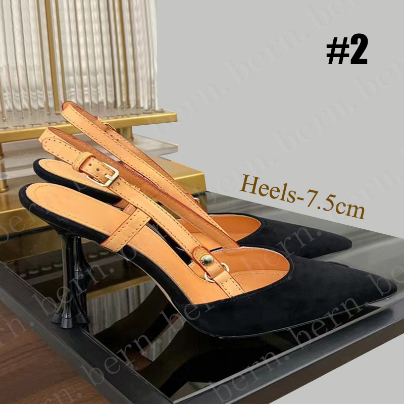 Premium Leather/Suede Leather Fashion Women's High Heels Sandals with 7.5cm/9.5cm Heels