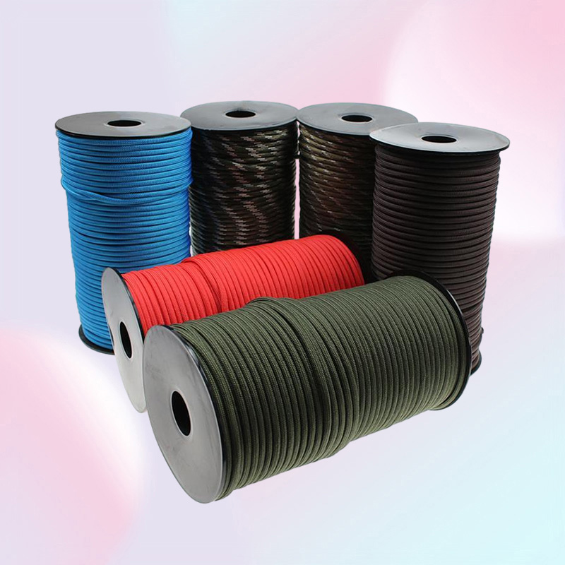 Outdoor Gadgets 100M 550 Standard 9Core Paracord Rope 4mm Parachute Cord Survival Umbrella Tent Lanyard Hammock Strap