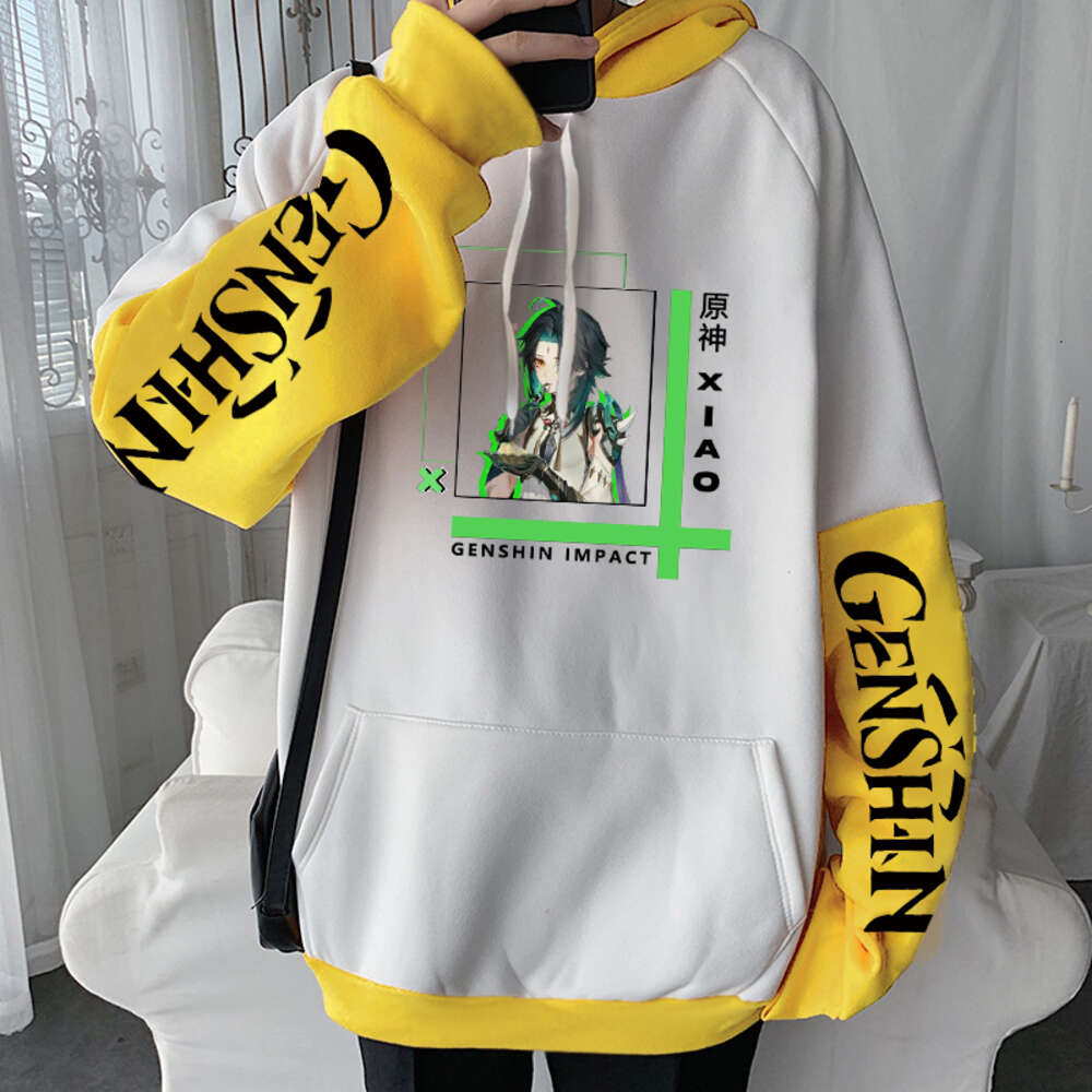 Haruku Open World Adventure Game Genshin Impact Xiao Cool Cartoon Men Hoodies Aesthetic Women Winter Long Sleeve Sweatshirts