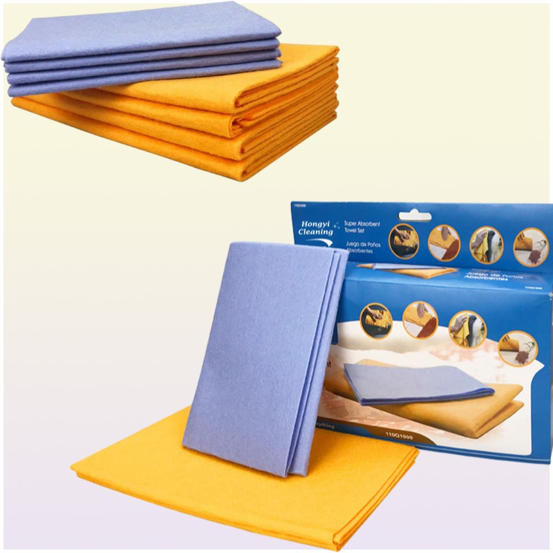 TCHY 8pcs Towel Nonwoven Shamwow Absorbent Dish Cloth Antigrease Washing Cleaning Rags for Home and Kitchen Car Wiper