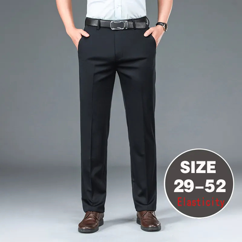 10XL Oversize Men's Business Pants Men Fit Stretch Formal Trousers Husband Elegant Suits Mens Dress Social Casual 231225