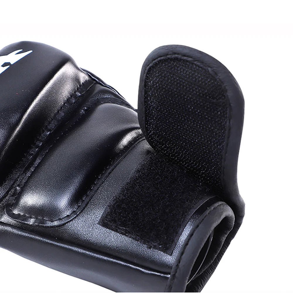 1Pair Thick Boxing Gloves MMA Gloves Half Finger Punching Bag Kickboxing Muay Thai Mitts Professional Boxing Training Equipment 231225