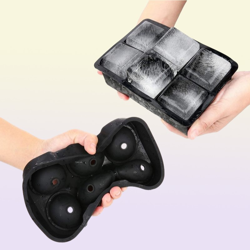 WALFOS Large Size 6 Cell Mold Cube Trays Whiskey Ice Ball 6 Silicone Molds Maker For Party Bar 2206114612881