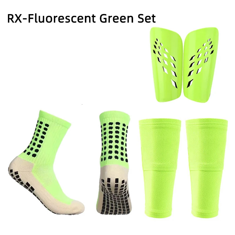 A Set Hight Elasticity Football Shin Guards Adults Kids Sports Legging Cover Outdoor Protection Gear Nop Slip Soccer Socks 231225