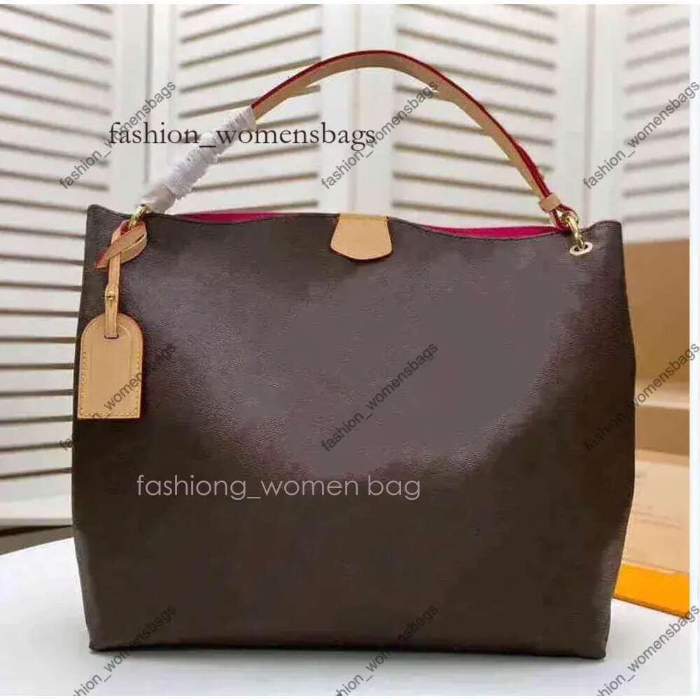 5A 1:1 designer bag women MM Brown 43704 Hobo Large Capacity Real Leather Graceful Hand bag Shoulder womens handbag Totes GRACEFUL