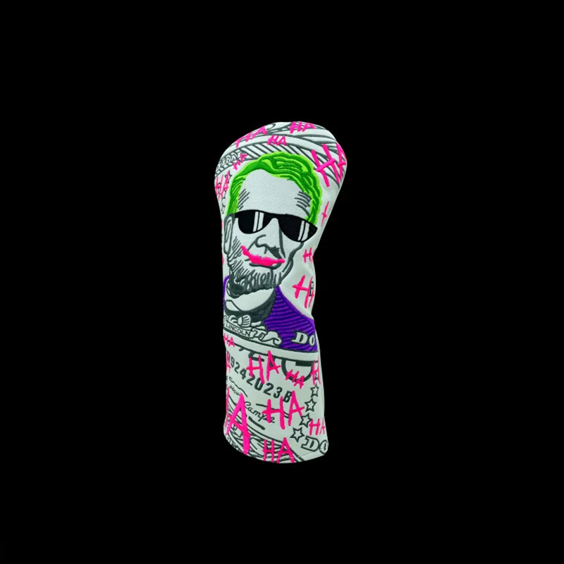 High-end clown president Golf Club #1 #3 #5 Wood Headcovers Driver Fairway Woods Cover PU Leather Head Covers Golf Putter 231225