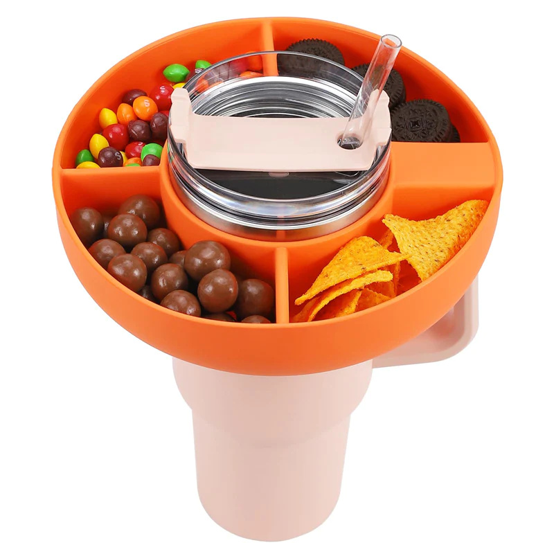 Snack Bowl for 30/40 oz Tumbler with Handle Snack Bowl Compatible Reusable Snack Ring for Cup AccessoriesWLL2132