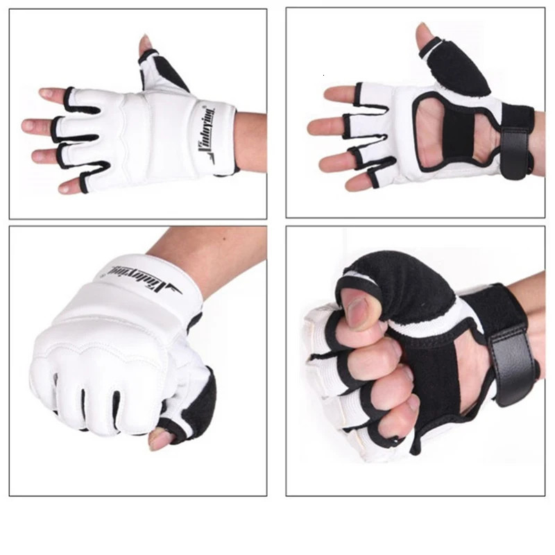 Boxing Gloves Half Fingers Adults Boxing Fighting Kids Sandbag Training MMA Sanda Karate Muay Thai Fitness Taekwondo Protector 231225