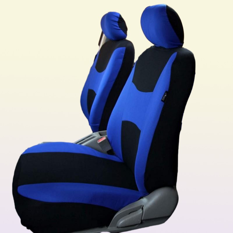 Chair Covers Car Seat Cover Set Universal Pure Color Soft Protector Adjustable Interior Red Blue Gray Khaki5456235