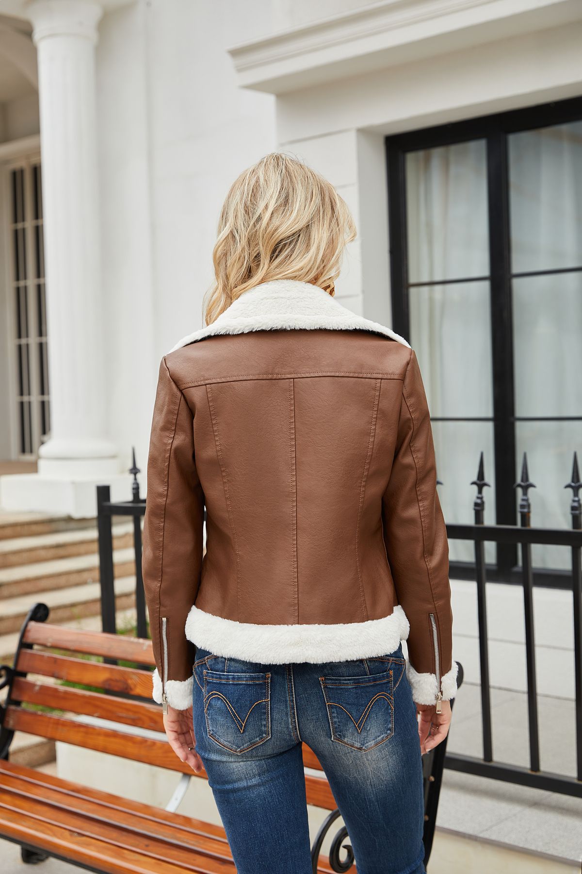 0C43M644 / 467M84 Women's Outerwear Faux Leather Coats Patina Distress High Rise Mirror Quality Customization Jackte