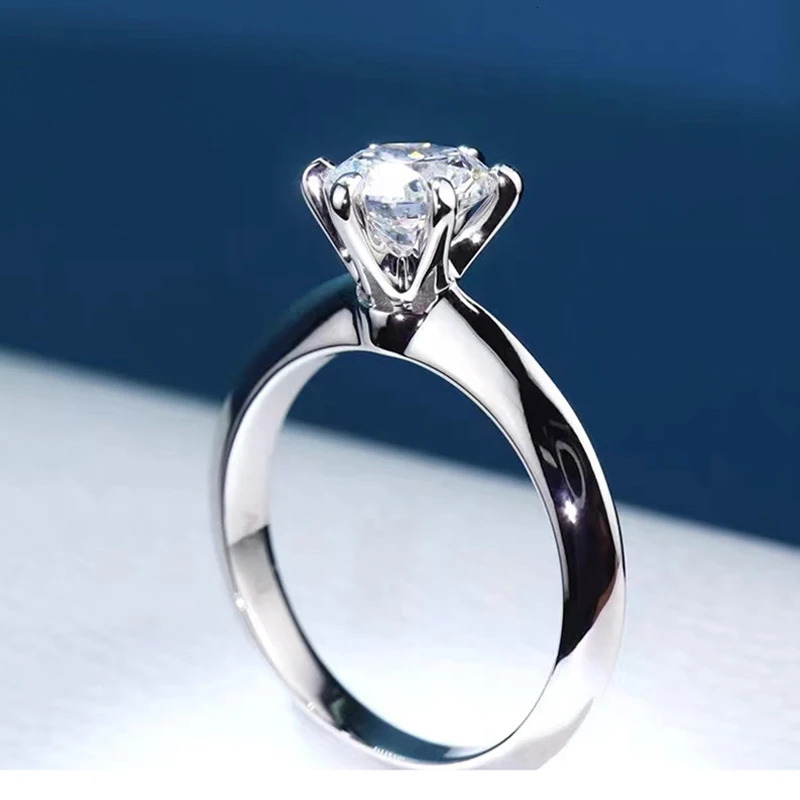 Smyoue GRA Certified 1-5CT Ring VVS1 Lab Diamond Solitaire Ring for Women Engagement Promise Wedding Band Jewelry 231225