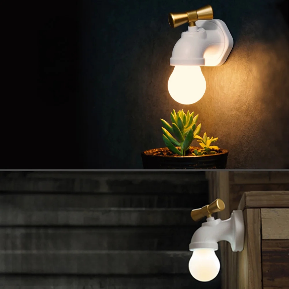 Rechargeable Voice Control Sensor LED Night Light Creative Tap for Home Decoration