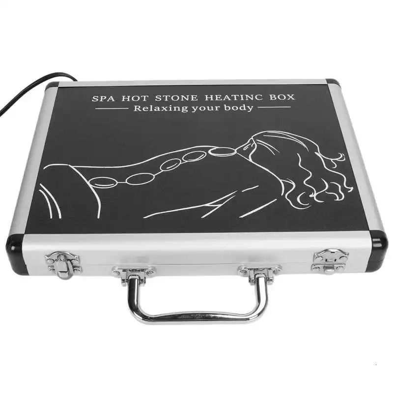 Massage Stones Kit Warming Reduce Pain Waterless Heating Heated Stone SPA Essential Oil Massage Rocks Set 231227